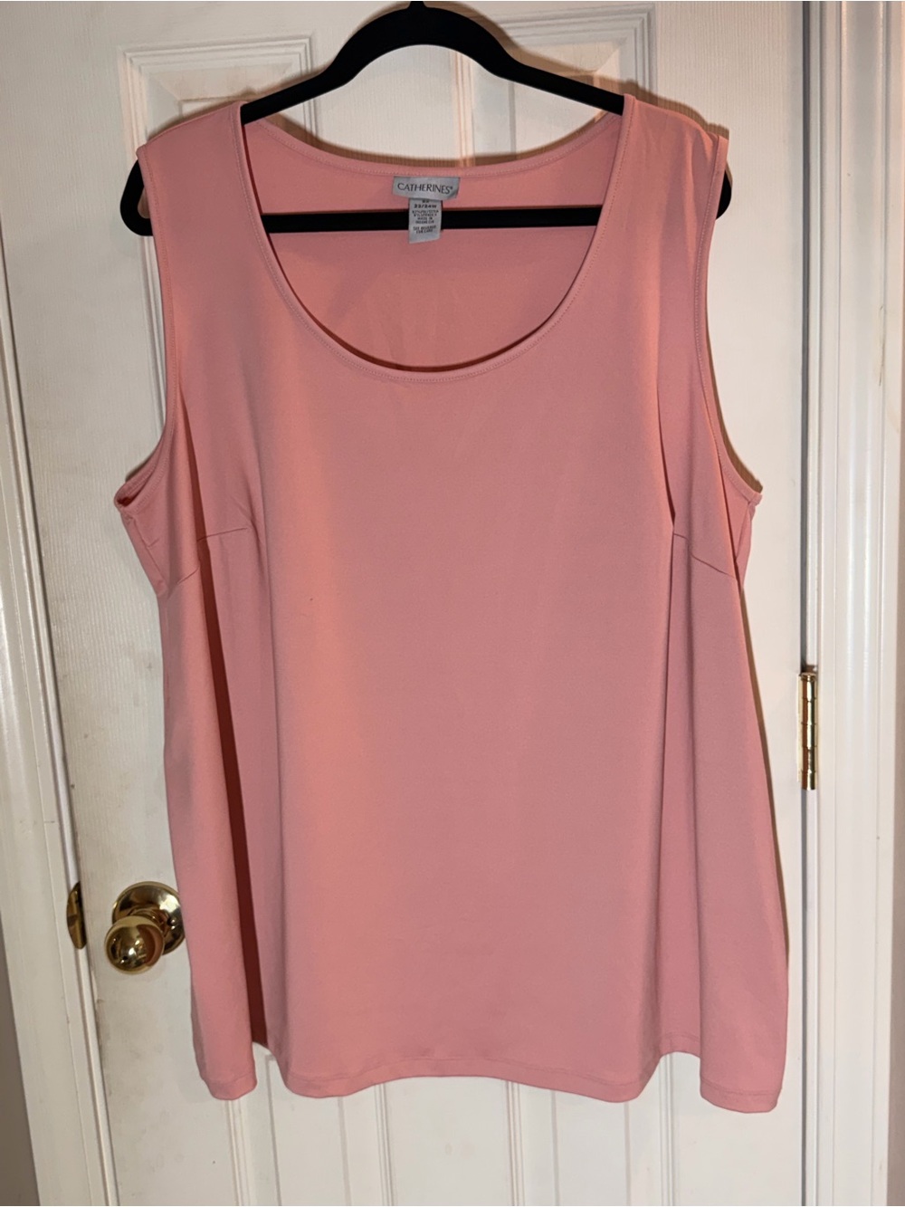 Catherines Soft Pink Scoop Neck Tank Top